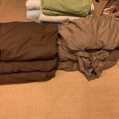 夏掛け布団、ボアシーツ、シーツ、掛け布団カバー、枕セットの画像