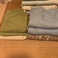 夏掛け布団、ボアシーツ、シーツ、掛け布団カバー、枕セットの画像