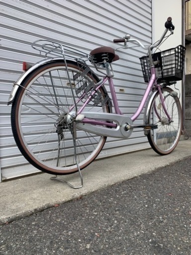 ☆前後タイヤ新古品☆   26型　内装3段LEDオートライト軽快車　防犯登録料込価格︎‼︎