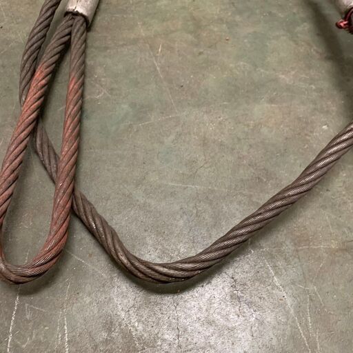 ワイヤーロープ 牽引ワイヤーロープ 玉掛け 22mm 4m 工事用材料