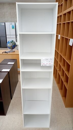 ★ジモティ割あり★  棚 白 H174×D30×W42 クリーニング済み TJ4026