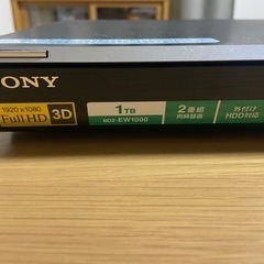 SONY製　ブルーレイレコーダーの画像