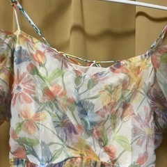 花柄シースルードレスの画像