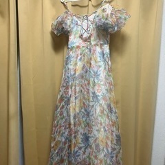 花柄シースルードレスの画像