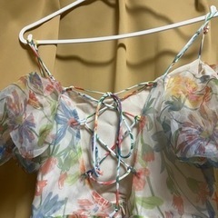 花柄シースルードレスの画像