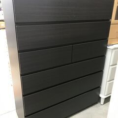 ニトリ 6段ハイチェスト ブラウン W(幅)99×D(奥行き)41.5×H(高さ)131cm ※クリーニング済み