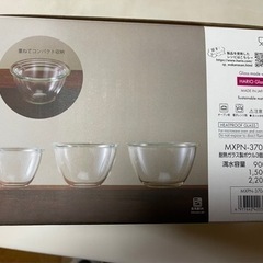 【新品】ガラス製ボウル3点セットの画像