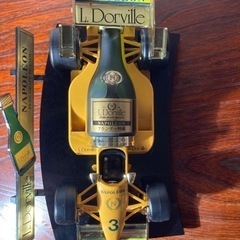古酒ミニチュアボトル L.Dorville ナポレオン  ブランデー特級 レーシングカーの画像