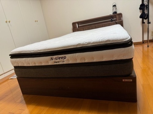 家具 ベッド +マットレスセミダブルベッド