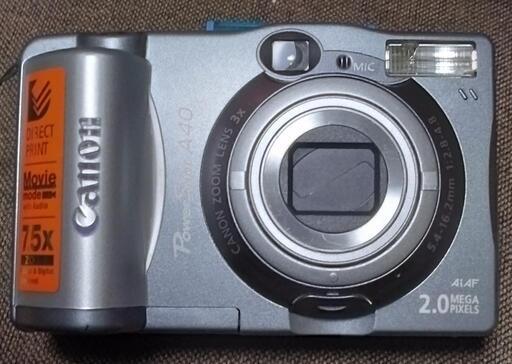 CANON　POWER　SHOT　A40コンパクト　フラッシュ　メモリ式です。‼️電源は乾電池式。