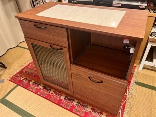 ユーアイ　北欧キッチンカウンターキッチンボード食器棚