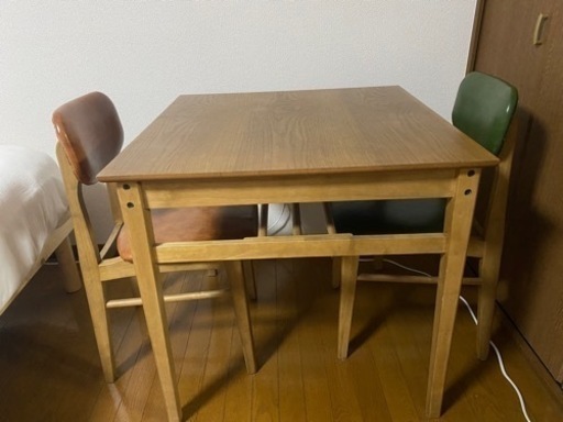 ☆お譲り決定☆【ベルメゾン】ダイニングテーブル3点セット　75cm正方形