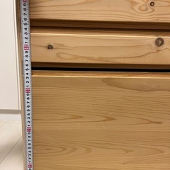 木製3段デスクキャビネットの画像
