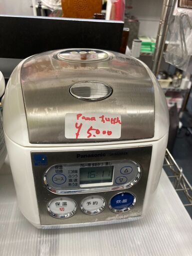 ☆中古￥5,000！Panasonic　3合炊飯ジャー　家電　SR-MZ05E8型　2014年製　【BB035】