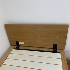 無印良品　ベットフレーム　シングル　ヘッドボード・収納付きの画像