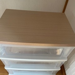 値下げしました！！｟収納家具｠アイリスオーヤマ　チェスト3段　木天板の画像