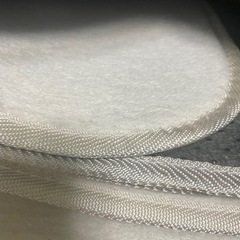 【新品未使用】185×185アイボリーラグ　滑り止め付き洗える　...