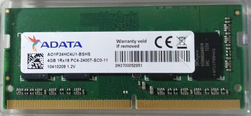 ADATA　ノートパソコン用メモリー　DDR4-2400（PC4-2400）　4GB