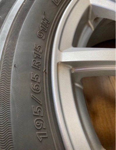 195/65R15ブリヂストン エコピア　BRIDGESTONE ECOPIA　NH100RV 15x6J オフセット43 5穴 タイヤアルミセット　4本