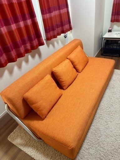 2/14午前中まで　美品　ソファーベッド　三人掛け　75000円相当