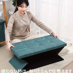 スツール 収納 スペース 付き スタイリッシュ おしゃれ かわいい インテリア オットマン ドレッサー チェア 化粧 椅子 ブラウンの画像