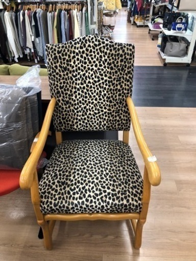 アームチェア ヒョウ柄 【トレファク上福岡】