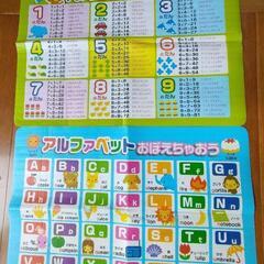 お風呂に貼れる　アルファベット＆九九