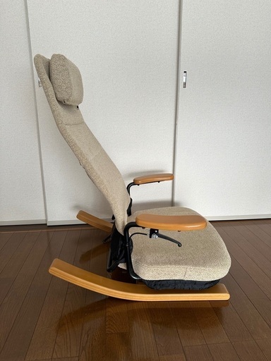 快適！通販生活 ゆり座 ロッキングチェア リクラニング 座椅子 W660×D680×H920mm 【中古】