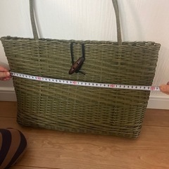 未使用　かご編み　トートバッグ　かばんの画像