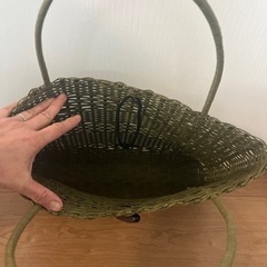 未使用　かご編み　トートバッグ　かばんの画像
