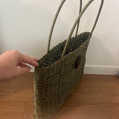 未使用　かご編み　トートバッグ　かばんの画像