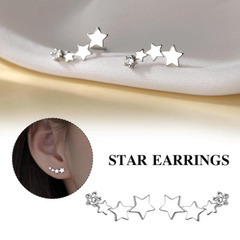 シルバースタースタッドピアス（新品）の画像