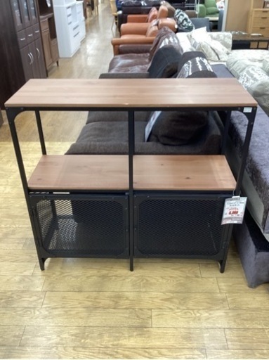 KB-12【新入荷　リサイクル品】IKEA フィエルボ　キャビネット　スチール×無垢材