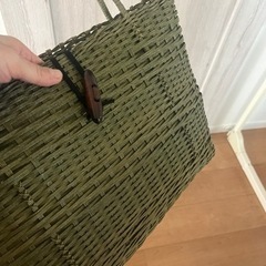 未使用　かご編み　トートバッグ　かばんの画像
