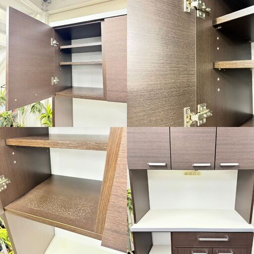 W 15966   ３枚扉キッチンボード 食器棚   ◆大阪市内・東大阪市他 5,000円以上ご購入で無料配達いたします！◆ ※京都・