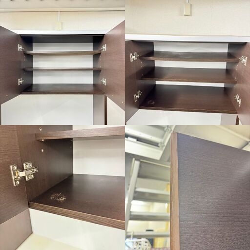 W 15966   ３枚扉キッチンボード 食器棚   ◆大阪市内・東大阪市他 5,000円以上ご購入で無料配達いたします！◆ ※京都・