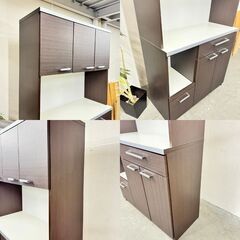 W 15966 3枚扉キッチンボード 食器棚 ◇大阪市内・東大阪市他 5,000円