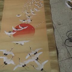 鶴の絵の掛け軸、蔵だし、
