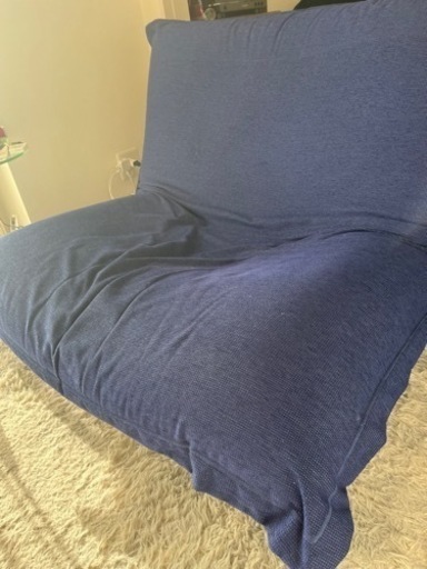 【取りに来てくださる方】ligne rozet/リーンロゼ ROSETCalin/ロゼカラン シングルソファー リクライニング ソファ　ブルー【価格交渉】