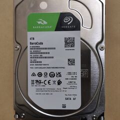 【値下げ5500円】Seagate BarraCuda ST4000DM004 4TB HDD SATA600 5400rpm キャッシュ256MB 保証ありの画像