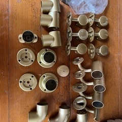 手すり　棒　金具　一式　ご希望の長さにカットしますの画像