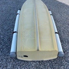 3..6m手漕ぎボート。オール、自作サイドフロート、自作エレキマウント付の画像