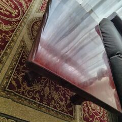 【値下げ 五千→千五百円！】天然無垢材 重厚一枚板 応接台 ローテーブルの画像