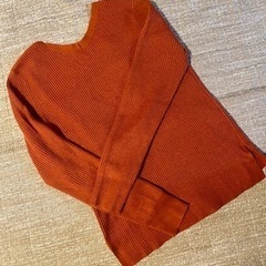 煉瓦色のカーディガンの画像