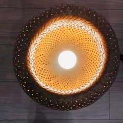 IKEA イケア ラタン 照明 間接照明 ライトの画像
