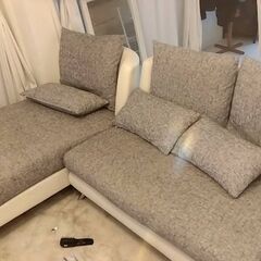 アルモニア　3人掛けソファーオットマン付