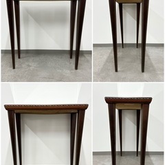 INT244 アンティーク レトロ 鏡 家具 ミラーテーブル 木製 ダイニングテーブル サイドテーブル イタリア製　Italy の画像