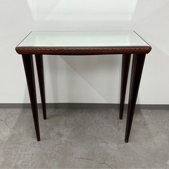 INT244 アンティーク レトロ 鏡 家具 ミラーテーブル 木製 ダイニングテーブル サイドテーブル イタリア製　Italy の画像