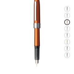 【美品】プラチナ万年筆 プレジール 0.3 オレンジ