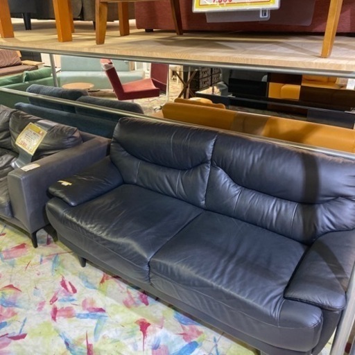 《王道が破格！》2人掛けソファ　2P 革　合皮　本革